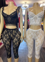 Sexy Lace Suspender Vest Shorts Casual Women'S Two-Piece Suit