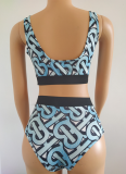 Sexy Swimsuit Mini Print Two Piece Suit For Women
