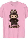 Labubu Printed Fashion Women'S Round Neck Short Sleeve Loose T-Shirt