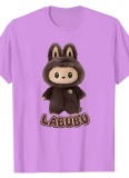 Labubu Printed Fashion Women'S Round Neck Short Sleeve Loose T-Shirt