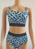 Sexy Swimsuit Mini Print Two Piece Suit For Women