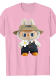 Labubu Printed Fashion Women'S Round Neck Short Sleeve Loose T-Shirt