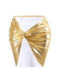 Sexy 3D Flower Decoration One-piece Swimsuit Short Skirt Two-piece Set