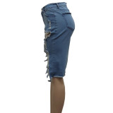 Fashionable Ripped Sexy Stretch Cropped Jeans