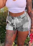 Casual Patchwork Print Home Loose Beach Shorts