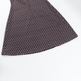 Sexy Halter Backless Polka Dot Print Dress
