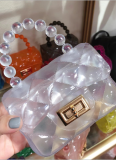 Fashionable Chanel Style All-match Diamond Chain Transparent Jelly Bag