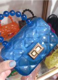 Fashionable Chanel Style All-match Diamond Chain Transparent Jelly Bag