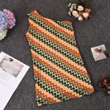 Autumn New Slim Fit Yarn-dyed Oblique Collar Stretch Dress