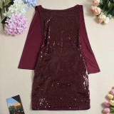 Popular Hip-wrapped Backless European and American Sequined Dress