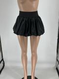 Fashion Satin Shiny Mini Pleated Skirt