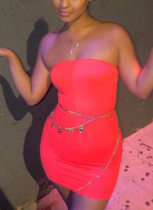 Sexy All-match One-shoulder Hip-wrapped Nightclub Dress