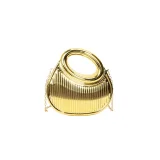 Take Note Hard Case Clutch - Gold