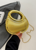 Take Note Hard Case Clutch - Gold