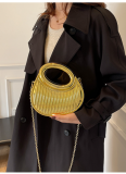 Take Note Hard Case Clutch - Gold