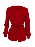 Fashionable Casual Spring New Style Sweatshirt Solid Color Two-piece Suit