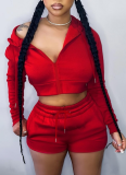 Fashionable Casual Spring New Style Sweatshirt Solid Color Two-piece Suit