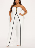 Sexy Tube Top Fake Two Piece Design Elegant Jumpsuit