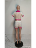 Sexy Knit Button-Down Lapel Top and Shorts Set