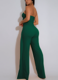 Sexy Tube Top Fake Two Piece Design Elegant Jumpsuit