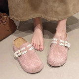 Casual Thick-Soled Birkenstock Shoes Closed-Toe Half Slippers 2025 New Spring Summer Slip-On Ugly Cute Birken Sandals Women's Shoes