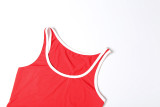 Fashionable Navel-baring Solid Color Hot Girl Short Skirt Suit