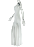 Women'S See-Through Tube Top Slim Solid Color Dress