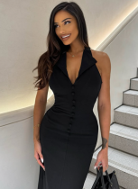 Sexy Temperament Backless Slim Hip Dress For Women