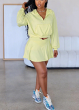 Casual Sportswear Solid Color Pocket Zipper Hooded Long Sleeve Two Pieces