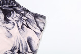 New Hooded Zipper Cardigan Jacket Slim Fit Shorts Printed Two-Piece Set
