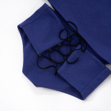 New Solid Color Round Neck Pullover Loose Waist Irregular Short Sleeve Top