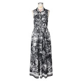 Sexy High Slit Flowing Bohemian Dress (with belt)