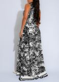 Sexy High Slit Flowing Bohemian Dress (with belt)