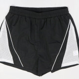 Casual Patchwork Short-sleeved Top With Shorts Sports Style Two-piece Suit