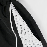Casual Patchwork Short-sleeved Top With Shorts Sports Style Two-piece Suit