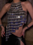 Handmade Chest Chain Body Chain Bra Heavy Diamond Chain Top