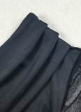 Slim Fit Elegant Slant Collar Long Sleeves Short Hip-Wrapped Dress