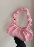 Solid Color Cloud Pleated Simple Underarm Sweet Shoulder Bag