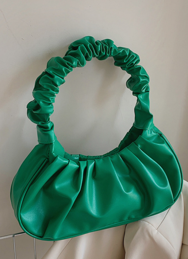 Solid Color Cloud Pleated Simple Underarm Sweet Shoulder Bag