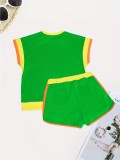 Fashionable and Versatile Loose-fitting Short-sleeved Two-piece Suit