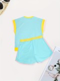 Fashionable and Versatile Loose-fitting Short-sleeved Two-piece Suit