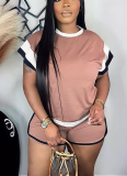 Fashionable and Versatile Loose-fitting Short-sleeved Two-piece Suit