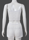 Women'S Stretch Wrap Top Shorts Sexy Two-Piece Suit