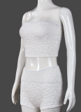 Women'S Stretch Wrap Top Shorts Sexy Two-Piece Suit