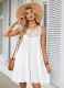Hollow Lace Stitching Halterneck A-Line Dress