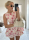 New Round Neck Sleeveless Floral Print Dress For Women