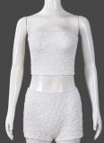 Women'S Stretch Wrap Top Shorts Sexy Two-Piece Suit