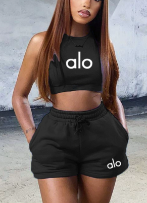 Fashion Casual Sports Sleeveless Vest Shorts Two-piece Set