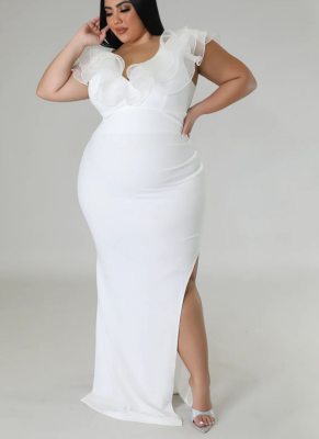Fashion Solid Color Slim Fit Hip-hugging Stretch Dress
