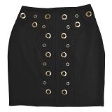 Sexy Solid Color Patchwork Strapless Sleeveless Two Pieces